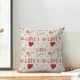 thumbnail image 3 of Valentine''s Day Pillow Covers 18x18 Set of 2, I Love U Red Hearts Throw Pillows Linen Anniversary Wedding Cushion Case Valentine''s Day Decorations for Home Sofa Couch Outdoor, 3 of 6