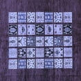 thumbnail image 1 of Ahgly Company Machine Washable Indoor Square Abstract Blue Modern Area Rugs, 5' Square, 1 of 4