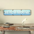 thumbnail image 2 of DecMode Blue Wood Sign Wall Decor, 2 of 9