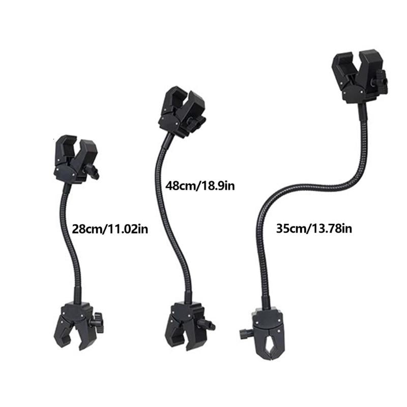 CEORPER Strong Metal Plastic Double Clamp Gooseneck Microphone Stand For Studio