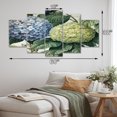 thumbnail image 4 of Designart "Heavenly Pink and Green Hydrangea Blooms I" Floral Metal Wall Art Set, 4 of 5