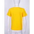 thumbnail image 5 of Miaeowve Kids Boys Solid Color Short Sleeve T-shirt Summer Active Casual Tops Round Neck Tee Outdoor Yellow 110, 5 of 7
