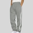 thumbnail image 4 of Mens Cargo Fleece Sweatpants Drawstring Waisted Joggers Casual Loose Fit Lightweight Open Bottom Baggy Sweatpant, 4 of 7