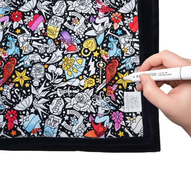 Manta para Colorear DIY Con Rotuladores (F)