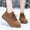 Brown, variant on Casual Snow Shoes for Women Breathable Mesh Plush Lined Outdoor Walking Shoes Insulated Round Toe Ankle Boots