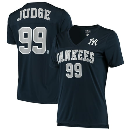 Women's 5th & Ocean by New Era Aaron Judge Navy New York Yankees Name & Number V-Neck