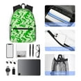 thumbnail image 6 of Ratiio Green Lizard Print Casual Backpack for Men and Women, Water Resistant Oxford Fabric School Bag Lightweight Travel Daypack, 6 of 6