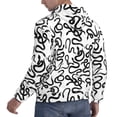 thumbnail image 6 of Picia Hand Drawn Snake Pattern Casual Men's Hoodie - Lightweight Hooded Sweatshirt with Kangaroo Pocket, Comfortable Pullover for Everyday, Travel-3X-Large, 6 of 7