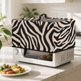 thumbnail image 3 of Whosucclay Zebra Stripes Print Microwave Cover Splash Proof Microwave Universal Oven Dust Cover with Top Handle Oil-Proof Kitchen Appliance Covers for Home Kitchen Decor-S, 3 of 7