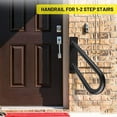thumbnail image 5 of Lishi Black U-Shaped Handrail for 1-2 Outdoor Steps, 20" Stair Railing, Garage Safety Grab Bar, 5 of 5