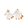 thumbnail image 2 of RUINIXCW Toddler Newborn Baby Christmas Goose Costume Kids Halloween Animal Costume Warm Fall Winter Plush Jumpsuit Outfit Long Sleeve Hood Zip Up Full Length Romper with Foot Covers, 2 of 9