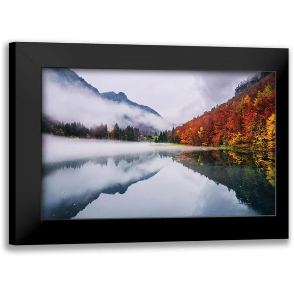 Krivec, Ales 14x10 Black Modern Framed Museum Art Print Titled - Autumn Reflections