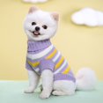thumbnail image 3 of Ropa para mascotas Ropa para gatos de punto de lana multicolor Suéter casual para mascotas con solapa multicolor de dos patas Ropa de lujo para perros Ropa para mascotas, 3 of 4