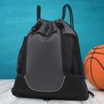 thumbnail image 1 of Bolsos De Hombro Para Balones De Fútbol Bolsa de baloncesto de malla con cordón extraíble para equipo de entrenamiento (gris oscuro), 1 of 6