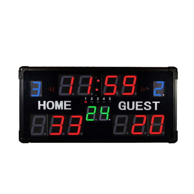 Modèles Tableau de Bord Électronique Numérique Multifonctionnel Réglable, Tableau de Bord Sportif LED, Compte à Rebours et Score pour Jeux, Facile à Utiliser