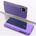 thumbnail image 2 of case for Samsung Galaxy F62 Makeup Mirror Phone Case, Galaxy M62 Luxury Clear View Smart Window Screen Display Case Support Wireless Charging Flip Phone Cover for Samsung Galaxy F62 5G QH Purple, 2 of 10