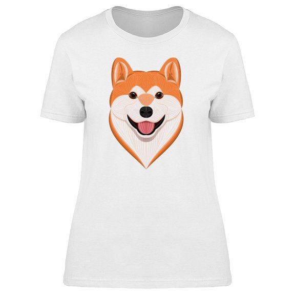 Akita Inu Happy Face Tee Women's -Image by Shutterstock