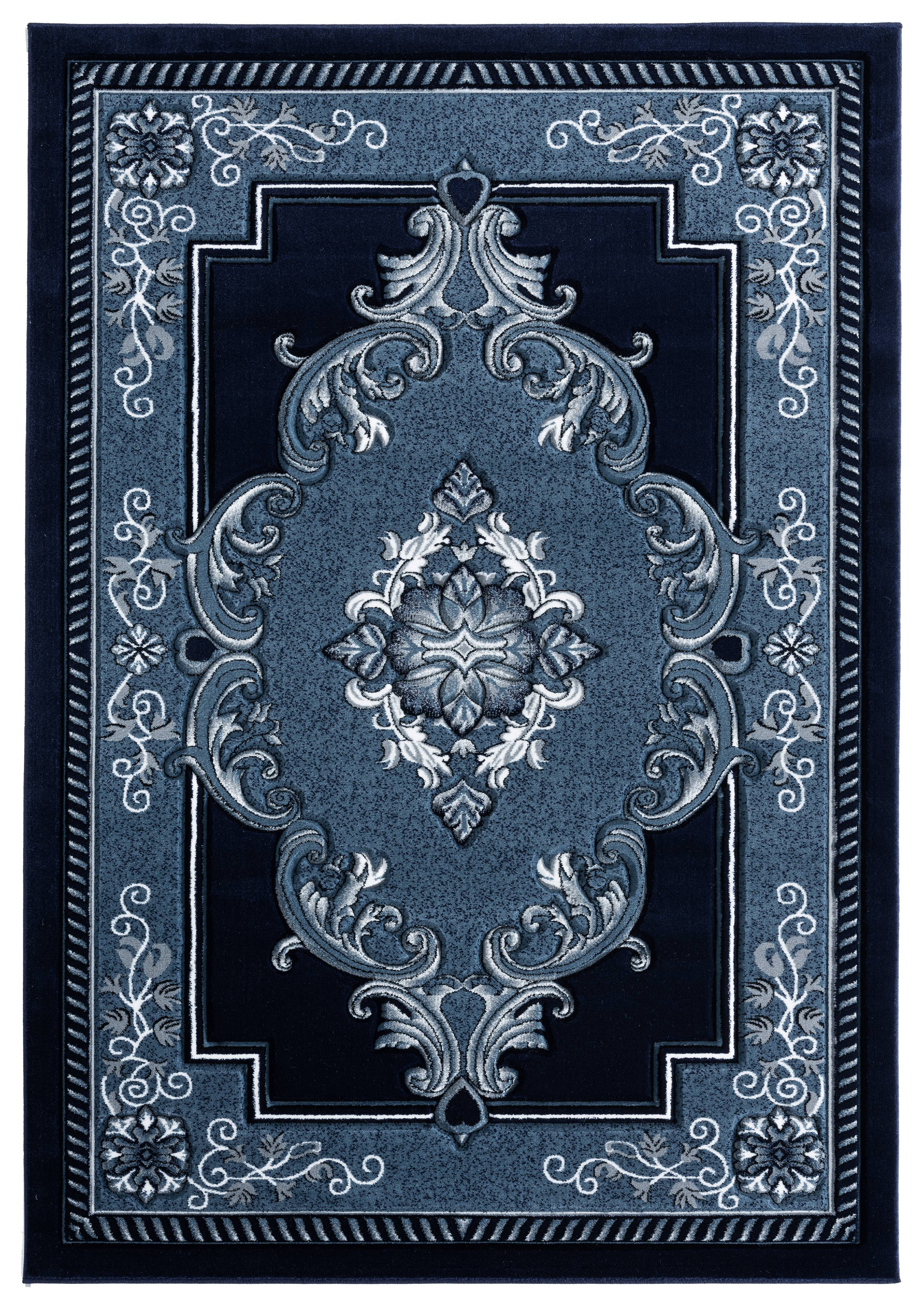 United Weavers Drachma Patras Traditional Medallion Runner Rug, Navy, 2'7" x 7'4"