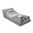 thumbnail image 2 of Ambesonne Landscape Fitted Sheet & Pillow Sham Set, New York Skyscraper, Twin, Black White, 2 of 2