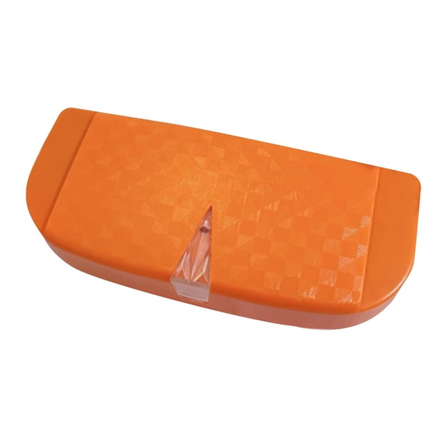Caja para gafas de sol para coche, organizador de gafas, accesorios de fácil instalación Naranja