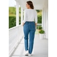 thumbnail image 2 of Woman Within Plus Size Tall Perfect All-Cotton Back-Elastic Denim Jeans, 2 of 6