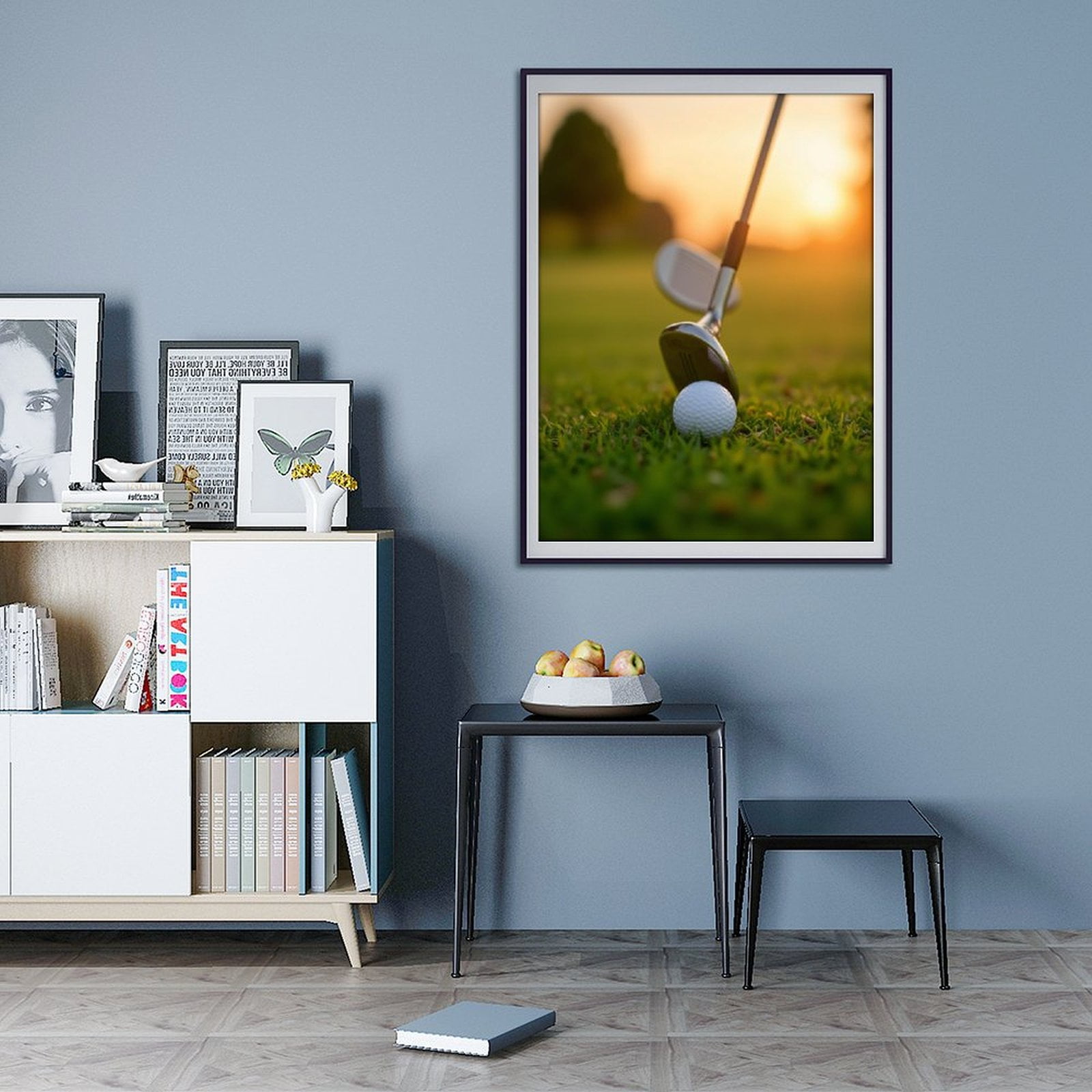 Diamond Art Kit for Adults, Golf Club Tees Sunrise Field Diamond Painting for Adults Beginners, DIY Diamond Art Painting Kits, 5D Diamond Painting Crafts for Home Decor 12x16 Frameless