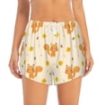 thumbnail image 4 of Lsque Squirrel And Leaves Printed Women's Running Shorts with Liner Pockets,Elastic Quick Dry Workout Athletic Gym Yoga Shorts,Womens High Waist Shorts-X-Large, 4 of 9