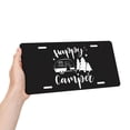 thumbnail image 4 of KAKALAD Camper Happy Camping 3 Aluminum Universal Car Vehicles License Plate 6" x 12" (4 Holes), 4 of 9