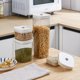thumbnail image 5 of Frasco hermético para almacenar alimentos | Contenedor transparente para cereales | Organizador de frutos secos, cereales y fideos de grado alimenticio | Organizador de despensa resistente a, 5 of 6
