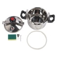 thumbnail image 2 of Stainless Steel Pressure Cooker, Large Capacity Safe Explosion Proof Kitchen Pressure Cooker, Fast Cooking, Compatible with Gas & Induction, Mini Pressure Cooker for Home, 2 of 8