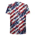 thumbnail image 5 of Blusas y camisas de manga corta y cuello redondo para hombre. Blusas de manga corta con cuello redondo y estampado del Día de la Independencia para hombre. Blusa para hombre., 5 of 5