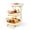 A, variant on 3 Tier Ceramic Fruit Bowl for Kitchen Counter – Fruit Basket with Gold Metal Stand, Fruit Holder for Snacks, Nuts, Cakes, Desserts, Bread, Candy Storage