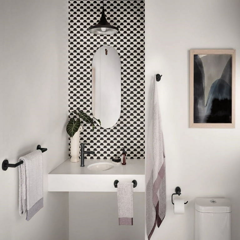 Moen Arlys Matte Black Towel Bar L Zinc