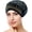 Black, variant on Womens Slouchy Turban Beanie Hats Comfy Cancer Chemo Sleep Bonnet Hats Baggy Stretch Hair Wrap Cap Headwear with Rhinestone