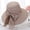 Khaki, variant on New Fashion Spring Summer Sun Hat Women Big Bow Cloth Wide Brim Hat Lady Flat Top Packable Fishing Cap Bucket Hat Panama