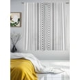thumbnail image 4 of Black White Striped Semi Sheer Curtains 72 Inch Length 2 Panels Set, Modern Farmhouse Geometric Sheer Kitchen Curtain Privacy Voile Window Curtain for Living Room Bedroom Rod Pocket Drapes, 4 of 7