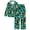 Green, variant on Women's Personalized Custom DIY Valentine's Day Pajamas Sets Button down Long Sleeve Tops Long Pants 2 Piece Casual Homewear Sets Green XXL
