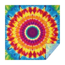 Colorful Rainbow Tie Dye Spiral Pattern Square Tablecloth,Waterproof Square Table Cover,Wipeable Spillproof Washable Table Cover for Home Kitchen Party Decor 52"x52"(132x132cm)