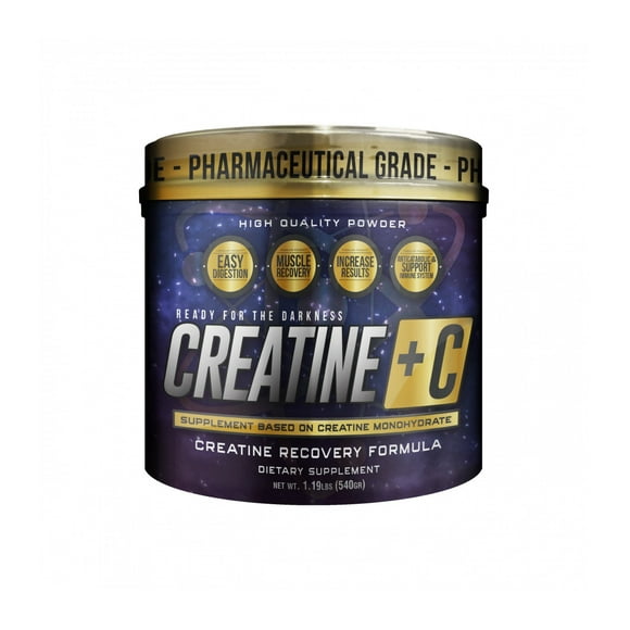 Dark Matter Creatine + C - Suplemento de Creatina Monohidratada con Vitamina C - 540g (90 Servicios)