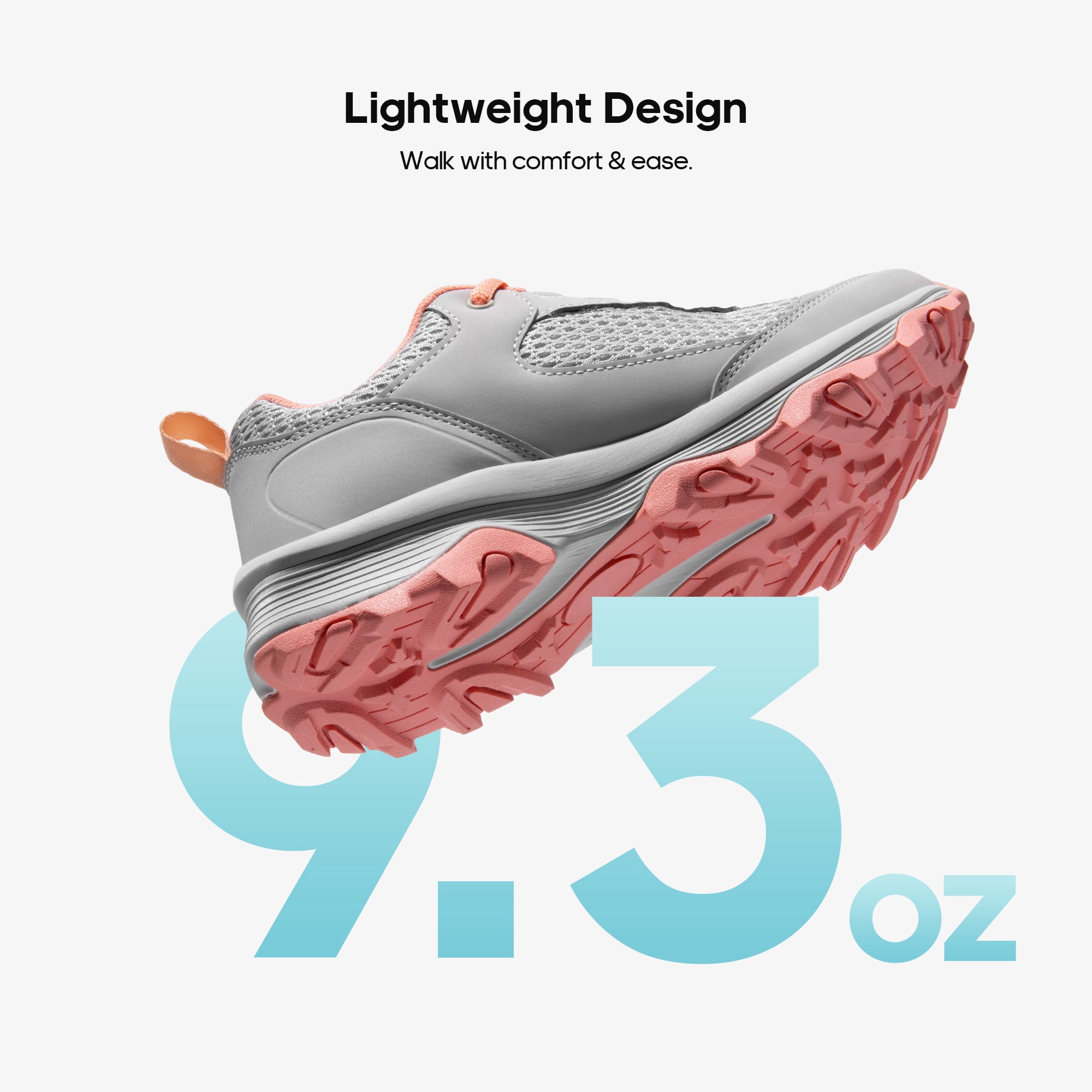 NORTIV 8 Women’s Lightweight Hiking Shoes Breathable Mesh Walking Sneakers for Outdoor Work