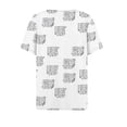 thumbnail image 5 of Camiseta de mujer Camiseta Estampado Botón Manga corta Diario Fin de semana Moda Básico Cuello en V Regular Top Multicolor/S, 5 of 5