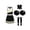 Black&White-A, variant on inhzoy Kids Girls Cheerleadering Outfit High School Cheer Leader Costumes Cosplay Halloween Party Fancy Dress Blue 12