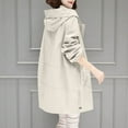 thumbnail image 3 of jtjvou Long Sleeve Hooded Casual Coat Lightweight Stylish Cardigan Comfortable Soft Fabric Suitable for Daily Wear Work Dates Parties Casual Fashion Outerwear White XXXXL, 3 of 3