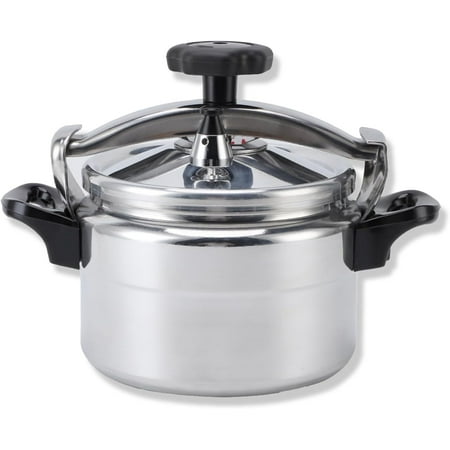 4 Quart Pressure Cooker, Compound Bottom Small Pressure Canner, Easy to Use Pressure Cooker Pot Suitable for Gas, Induction, Silver