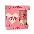 thumbnail image 3 of Paper Craft Coffee Mug Gift for Her, Ceramic Cup, Pink, Red, Cute, 11 oz, 3 of 6