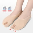 thumbnail image 6 of 1Pair Toe Separator Hallux Valgus Bunion Corrector Orthotics Feet Bone Thumb Adjuster Correction Sock Straightener Brace 2 Size, 6 of 10