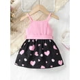 thumbnail image 6 of 18 Months Baby Girls Dress 24 Months Girls Sleeveless Dress Heart Print Toddler Girls Suspender Dress Pink, 6 of 6
