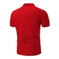 thumbnail image 4 of Mens Casual Short Sleeve Shirt Slim Fit Office T Shirt Muscle Blouse Tops Tee, 4 of 11