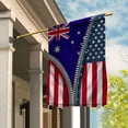 thumbnail image 4 of Zipper Flag American Show Australian Flag USA Australia Patriotic Root Garden Flag, Double-Sided Decorative Outdoor Flag, Patriotic Polyester Yard Flag 12 x 18 in, 4 of 5