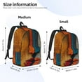 thumbnail image 3 of Honeii Abstract Colorful Duality Print Canvas College Laptop Backpack, Durable Rucksack Travel Notebook Bag School Backpack Book Bag for Men Women-Small, 3 of 7